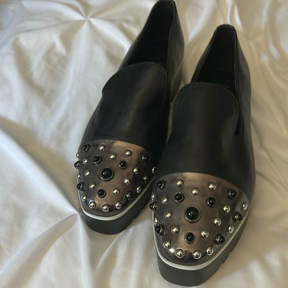 Karl Lagerfeld Paris' chunky slip-on loafers.
